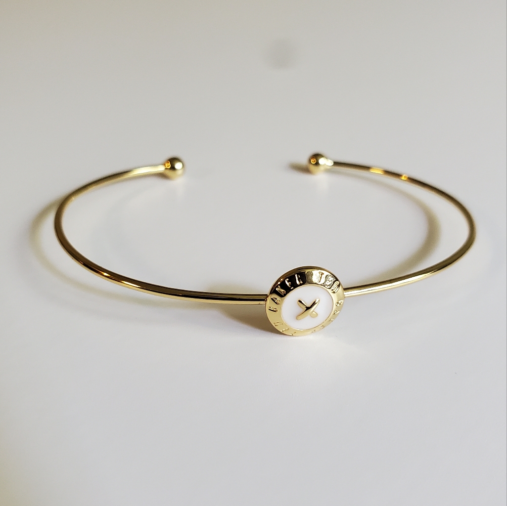 Ted Baker Elvas Gold White Mini Button Cuff